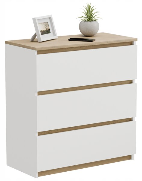 Komoda ComfortCove 60,4 x 33,7 x 76,6 cm bílá, dub matný