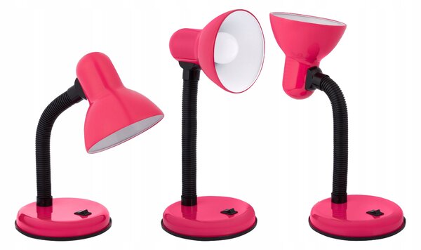 LED STOLNÍ LAMPA Růžová Nastavitelná Školní Dětská na Stůl E27