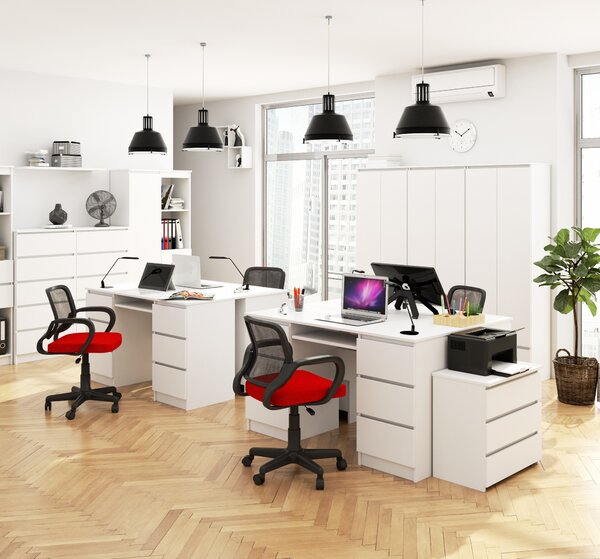 Ak furniture Psací stůl A-11 135 cm bílý