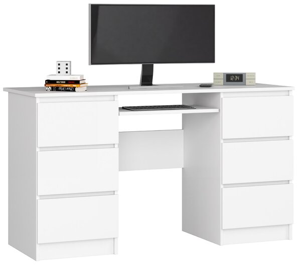 Ak furniture Psací stůl A-11 135 cm bílý