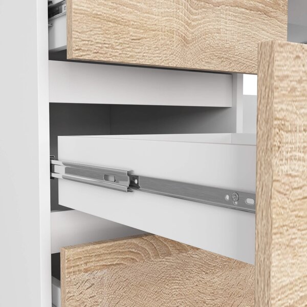 Ak furniture Psací stůl A-11 135 cm bílý/dub sonoma
