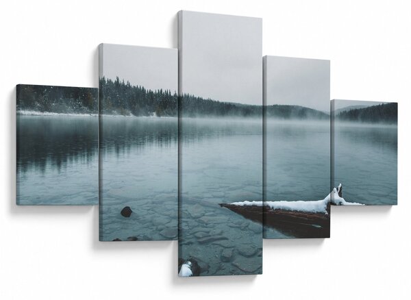 Obraz - ledové severské jezero (125x70 cm)