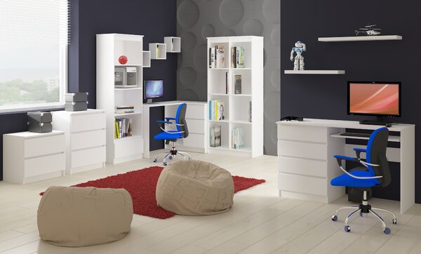 Ak furniture Psací stůl A-11 135 cm bílý