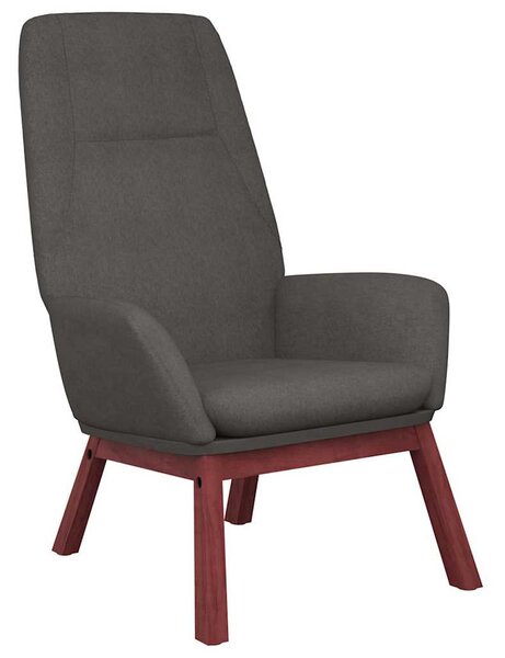 Relaxační židle tmavě šedá textil 341384