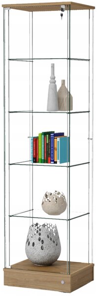 Vitrina dub 190 x 50 x 41 cm albo meble