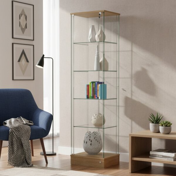 Vitrina dub 190 x 50 x 41 cm albo meble