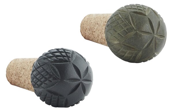 Zátka na lahev Wooden Černá