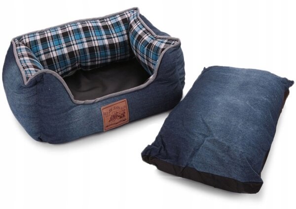 Pelíšek pro psa / kočku M - Fancy gaučík - Navy blue