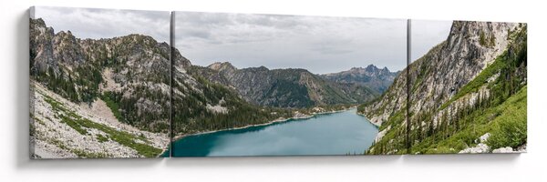 Obraz jezera v horách (170x50 cm)