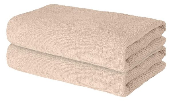 Livarno® Froté ručník, 50 x 100 cm, 400 g/m2, 2 kusy (béžová) (100398748002)