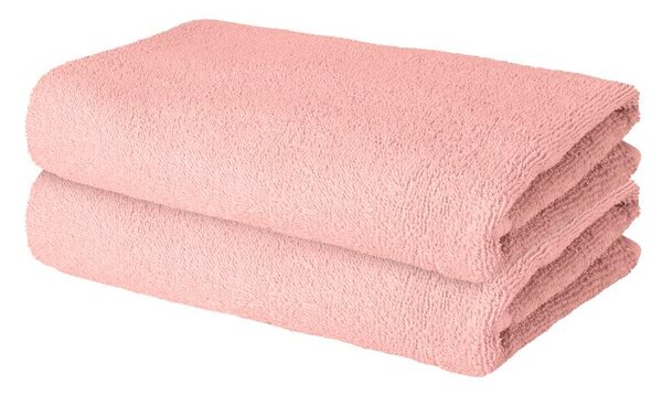Livarno® Froté ručník, 50 x 100 cm, 400 g/m2, 2 kusy (světle růžová) (100398748003)