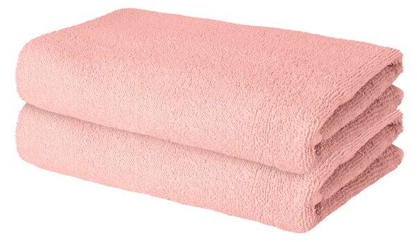 Livarno® Froté ručník, 50 x 100 cm, 400 g/m2, 2 kusy (světle růžová) (100398748003)