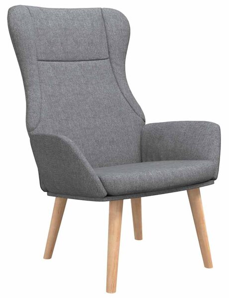 Relaxační křeslo světle šedé textil 341394