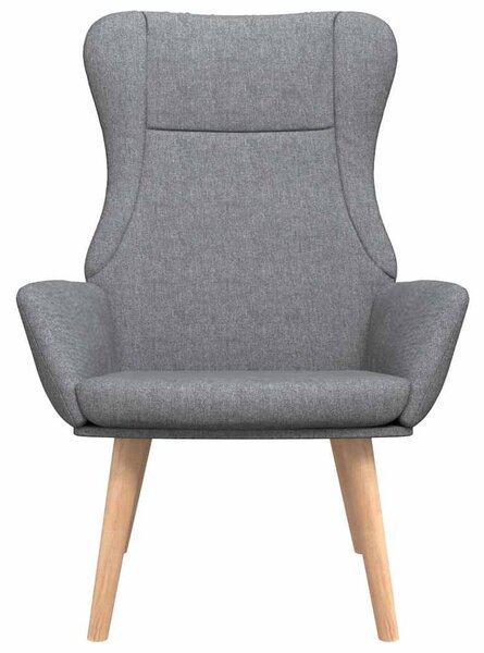 Relaxační křeslo světle šedé textil 341394