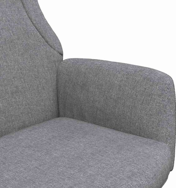 Relaxační křeslo světle šedé textil 341394