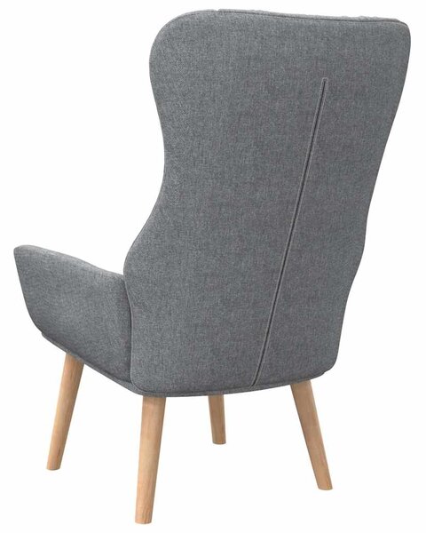 Relaxační křeslo světle šedé textil 341394
