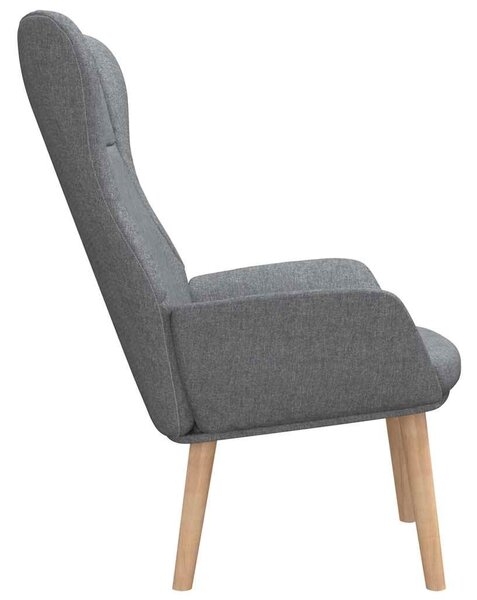 Relaxační křeslo světle šedé textil 341394