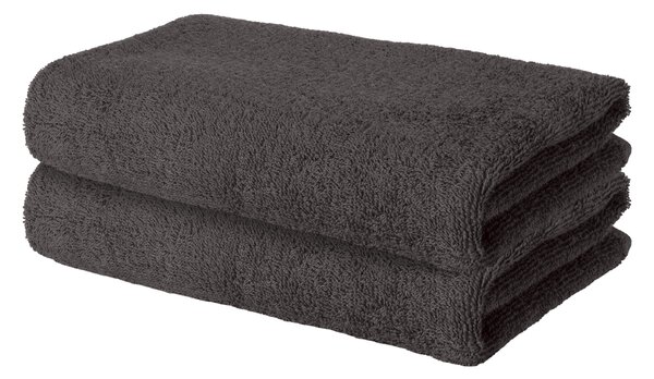 Livarno® Froté ručník, 50 x 100 cm, 400 g/m2, 2 kusy (šedá) (100398748001)