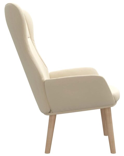 Relaxační židle krémová textil 341396