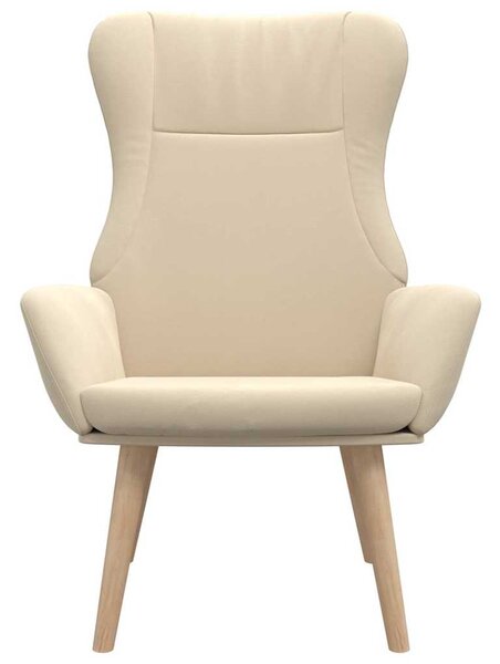 Relaxační židle krémová textil 341396