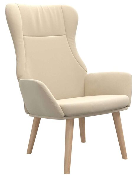 Relaxační židle krémová textil 341396