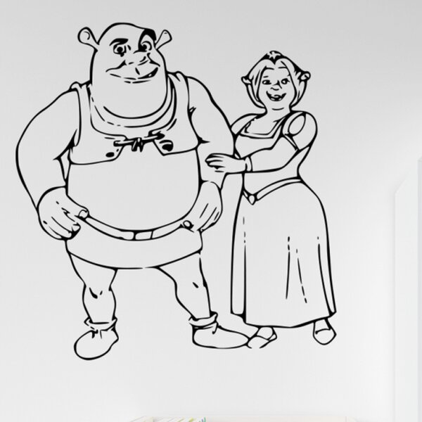 Samolepka Shrek a Fiona