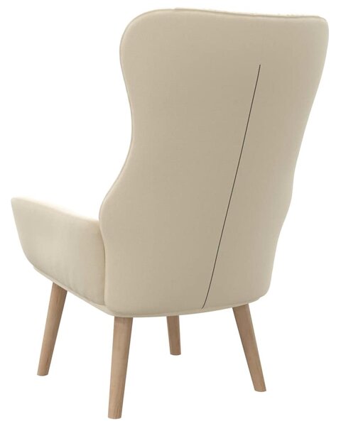 Relaxační židle krémová textil 341396