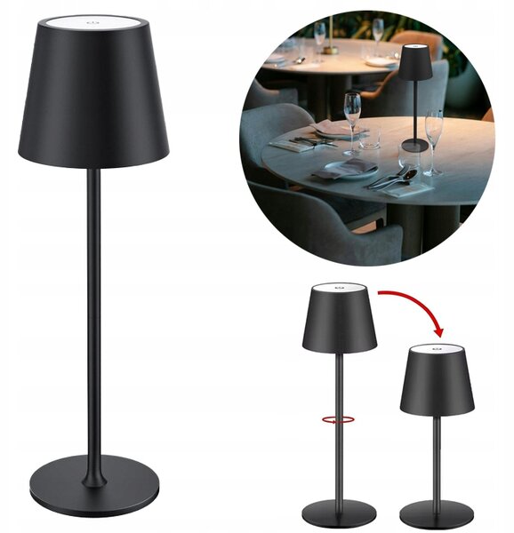 Stolní lampa Goled černá LED s nastavitelnou barvou světla IP44 36 cm