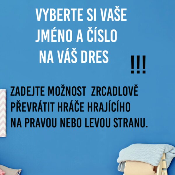 Samolepka Dres Hokejisty se jménem