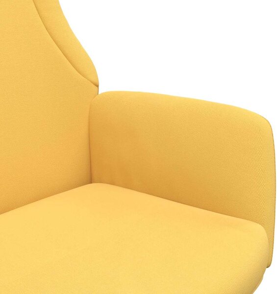 Relaxační křeslo hořčicově žluté textil 341401