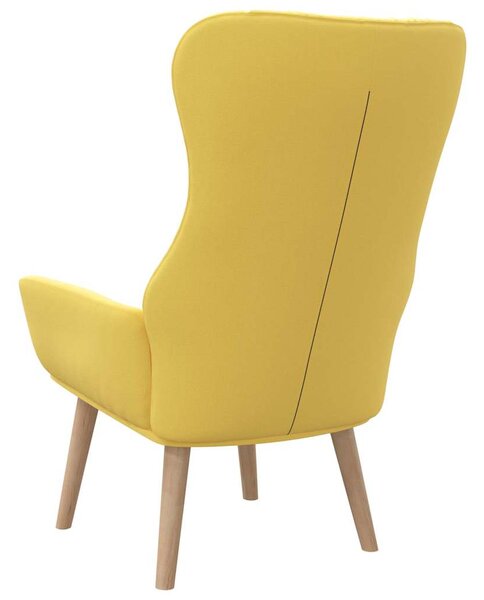 Relaxační křeslo hořčicově žluté textil 341401