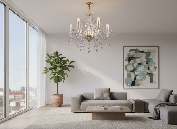 Designový lustr EL417609, Varianta Stříbrný