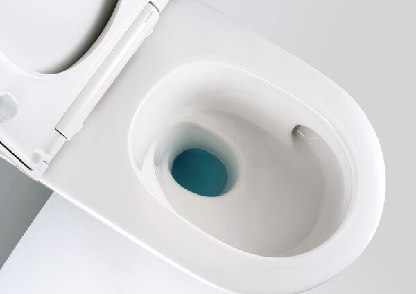 Geberit One wc mísa se sedátkem s pomalým sklápěním závěsná bez splachovacího kruhu s vírovým splachováním bílá 500.202.01.1