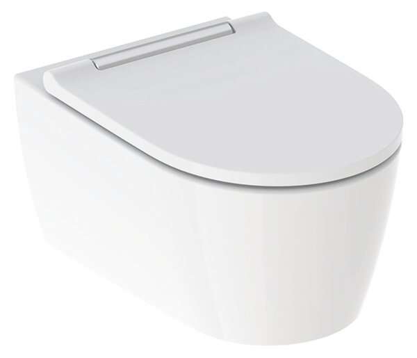 Geberit One wc mísa se sedátkem s pomalým sklápěním závěsná bez splachovacího kruhu s vírovým splachováním bílá 500.202.01.1