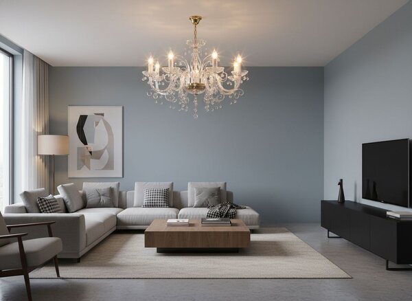 Designový lustr EL417809, Varianta Zlatý