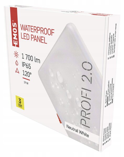 Stropní Svítidlo čtvercový EMOS Lighting 18,5 x 2 cm bílý