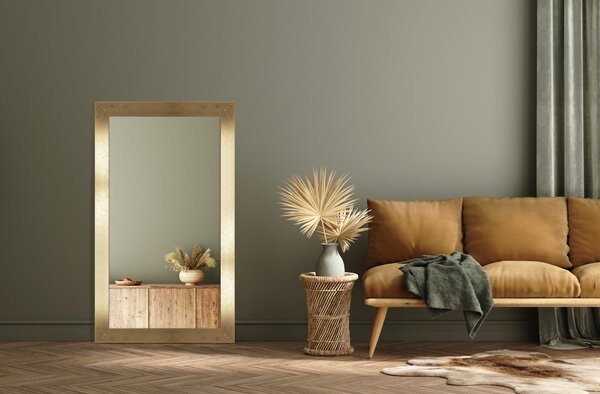 Ars Longa Simple zrcadlo 53x143 cm obdélníkový zlatá SIMPLE40130-Z