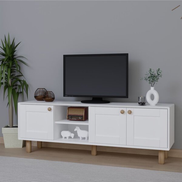 TV stolek/skříňka Bohsody T (bílá). Akce -25%