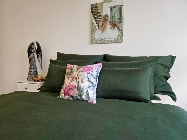 Nelly LEN Super soft - lahvově zelený povlak na přikrývku Rozměr: 140/200CM