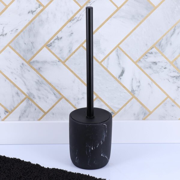 WC kartáč Everist Black Marble, černá