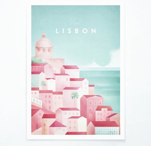 Plakát Travelposter Lisbon, 30 x 40 cm
