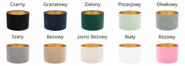 MODERNÍ ZLATÉ VELUROVÉ STÍNIDLO 20 cm