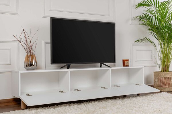 TV stolek/skříňka Alvindel (bílá). Akce -23%