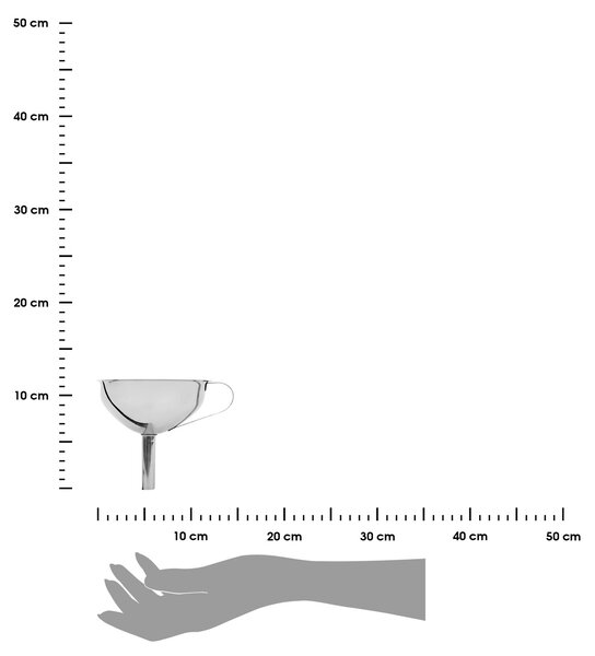 Kovová nálevka se sítkem Chrome, (fi) 13 cm