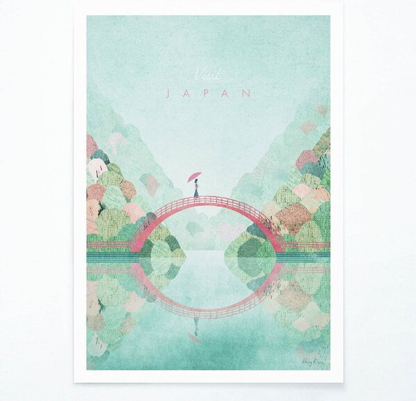 Plakát Travelposter Japan II, 30 x 40 cm
