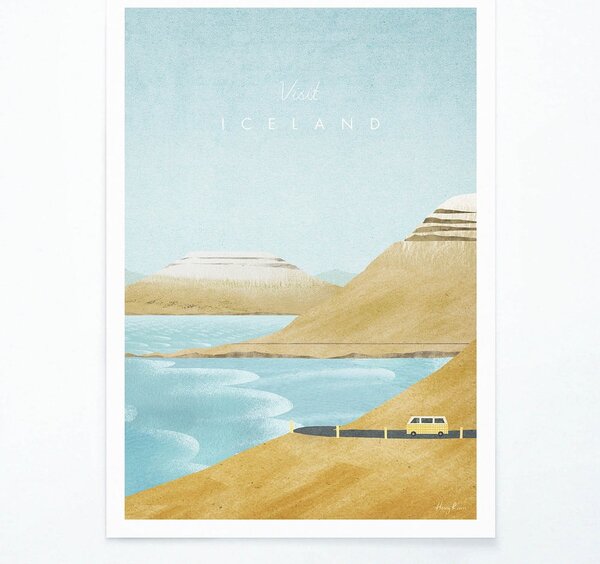 Plakát Travelposter Iceland, 30 x 40 cm