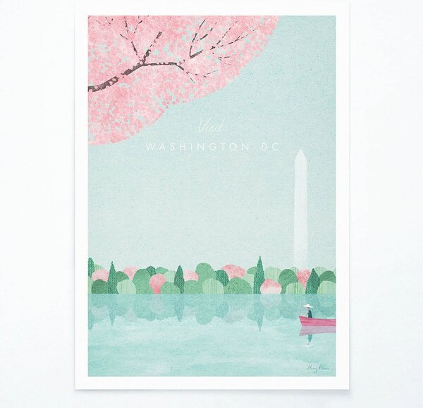 Plakát Travelposter Washington D.C., 30 x 40 cm