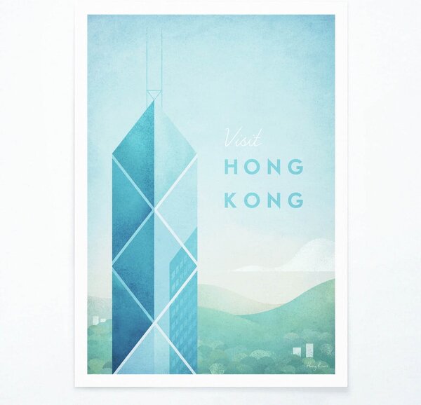 Plakát Travelposter Hong Kong, 30 x 40 cm