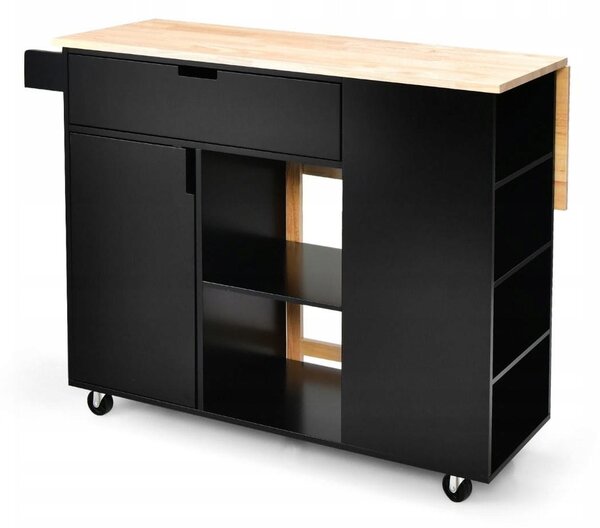 Kuchyňský ostrůvek s rozkládací deskou. Kuchyňský ostrůvek na kolečkách