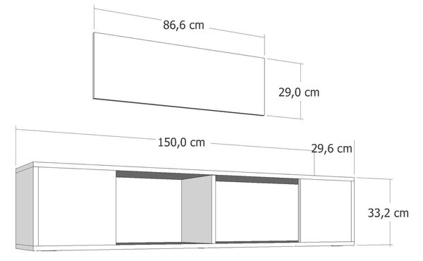 TV stolek/skříňka Kondor B (bílá). Akce -24%